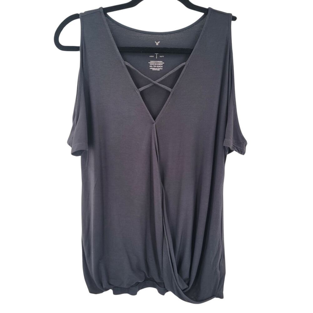 American Eagle Soft & Sexy Cold Shoulder Top Size XS - Picture 2 of 7